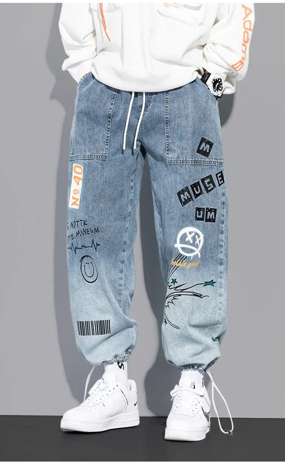 "Oro di Mare" – Cartoon Print Loose Fit Jeans By Enzo Bellari®