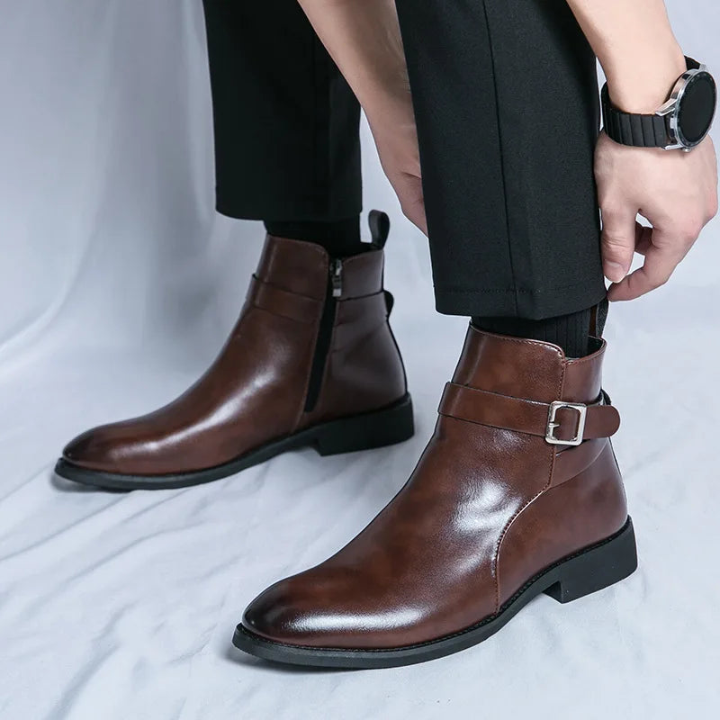 "Classe Eterna" – Chelsea Leather Boots By Enzo Bellari®
