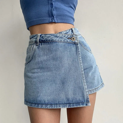 "Linea Alta" – Slimming Denim Skirt By Enzo Bellari®