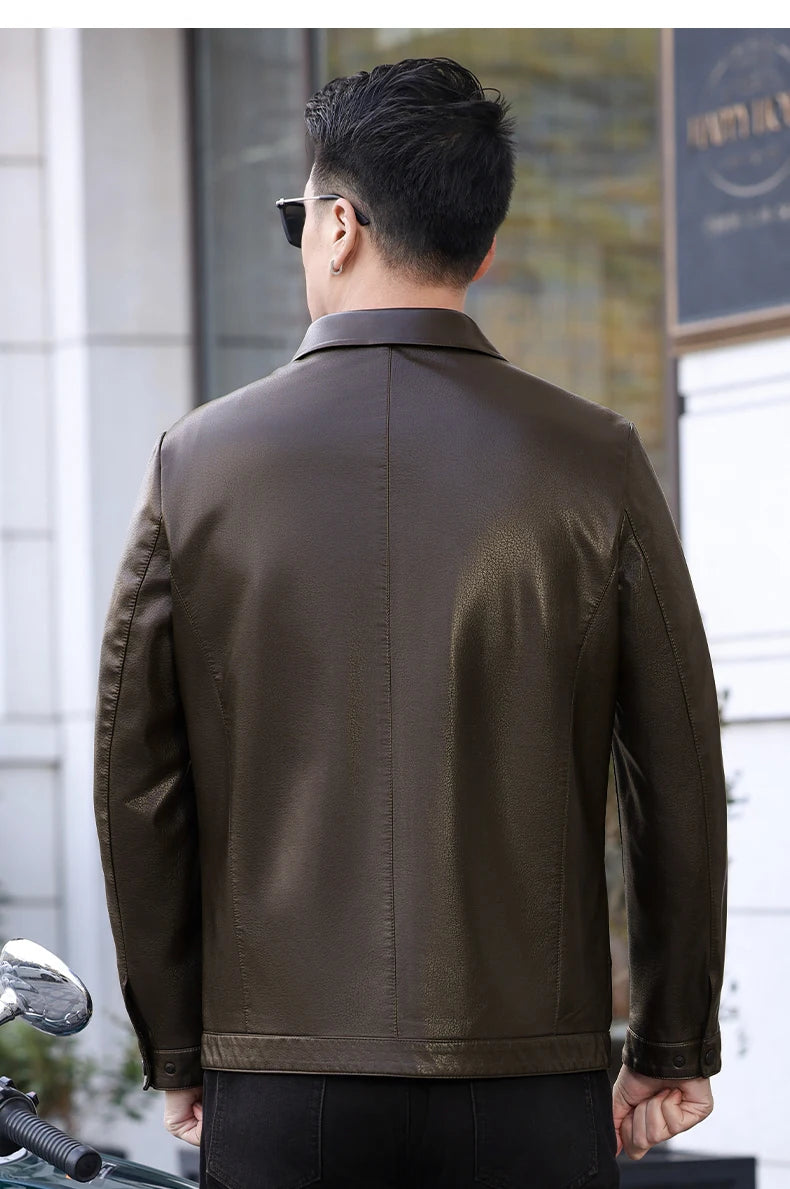 "Aria di Marzo" – Leather Polo Jacket By Enzo Bellari®