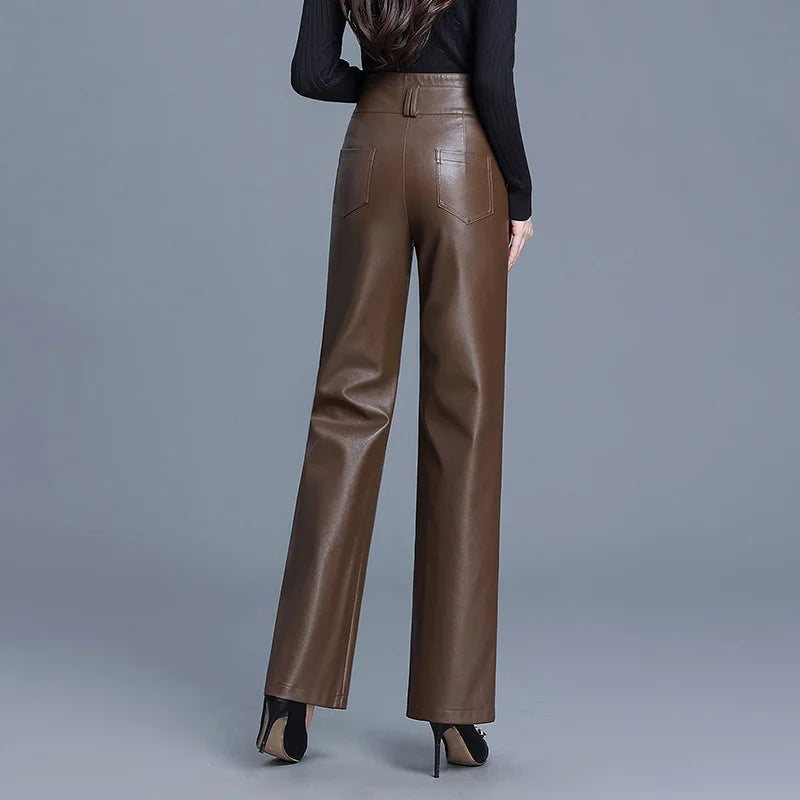 "Cintura Nera" – High Waist PU Pants By Enzo Bellari®