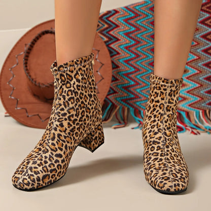 "Bello Sogno" – Leopard Print Ankle Boots By Enzo Bellari®