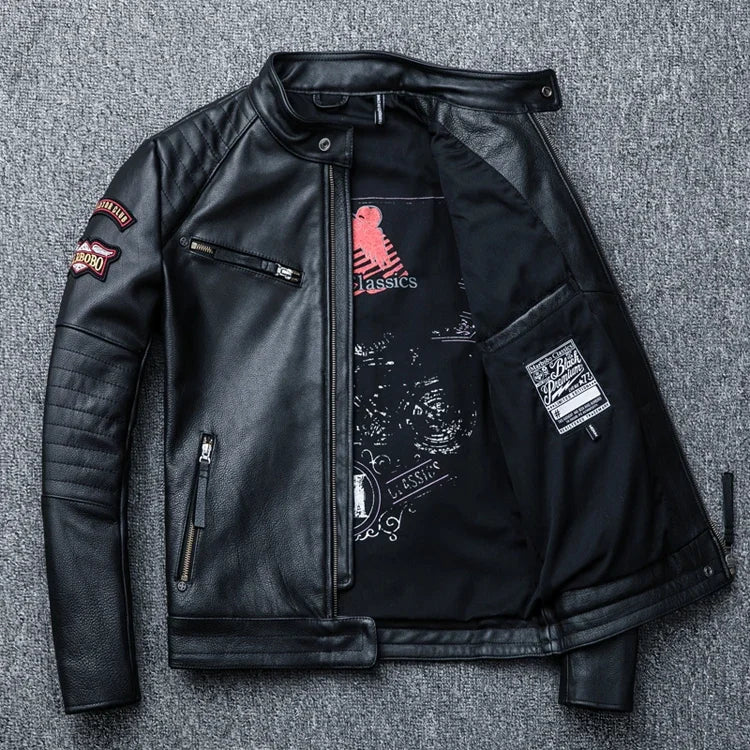 "Teschio Nero" – Skull Moto Jacket By Enzo Bellari®