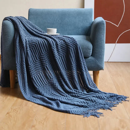 "Cielo Stellato" – Nordic Knit Sofa Blanket By Enzo Bellari®
