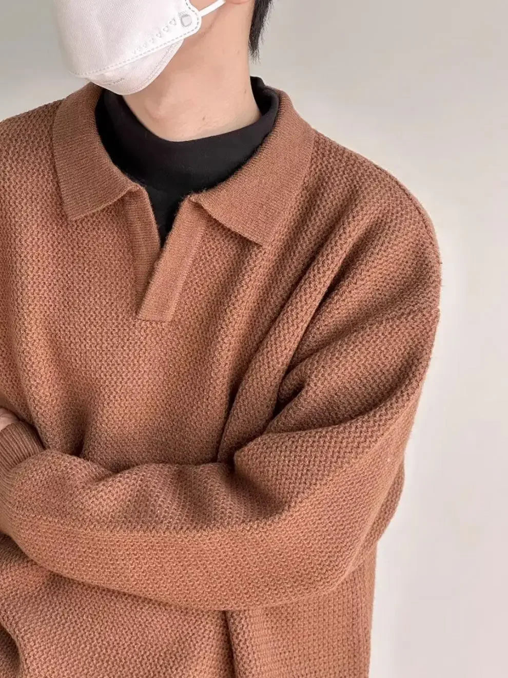 "Nodo Coreano" – Lapel Polo Sweater By Enzo Bellari®