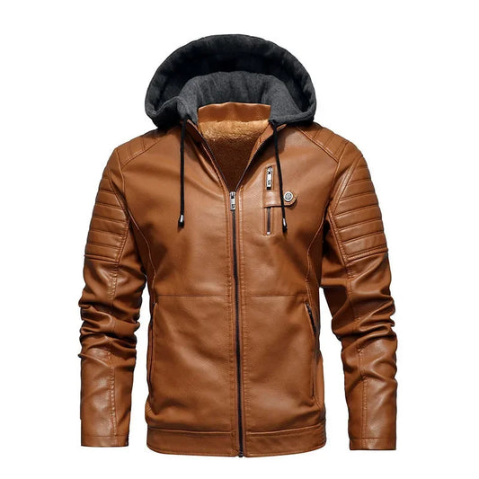 "Pelle Fredda" – Hooded Leather Jacket By Enzo Bellari®