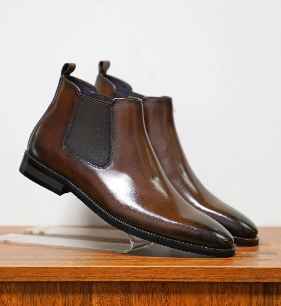 "Classe Eterna" – Chelsea Leather Boots By Enzo Bellari®