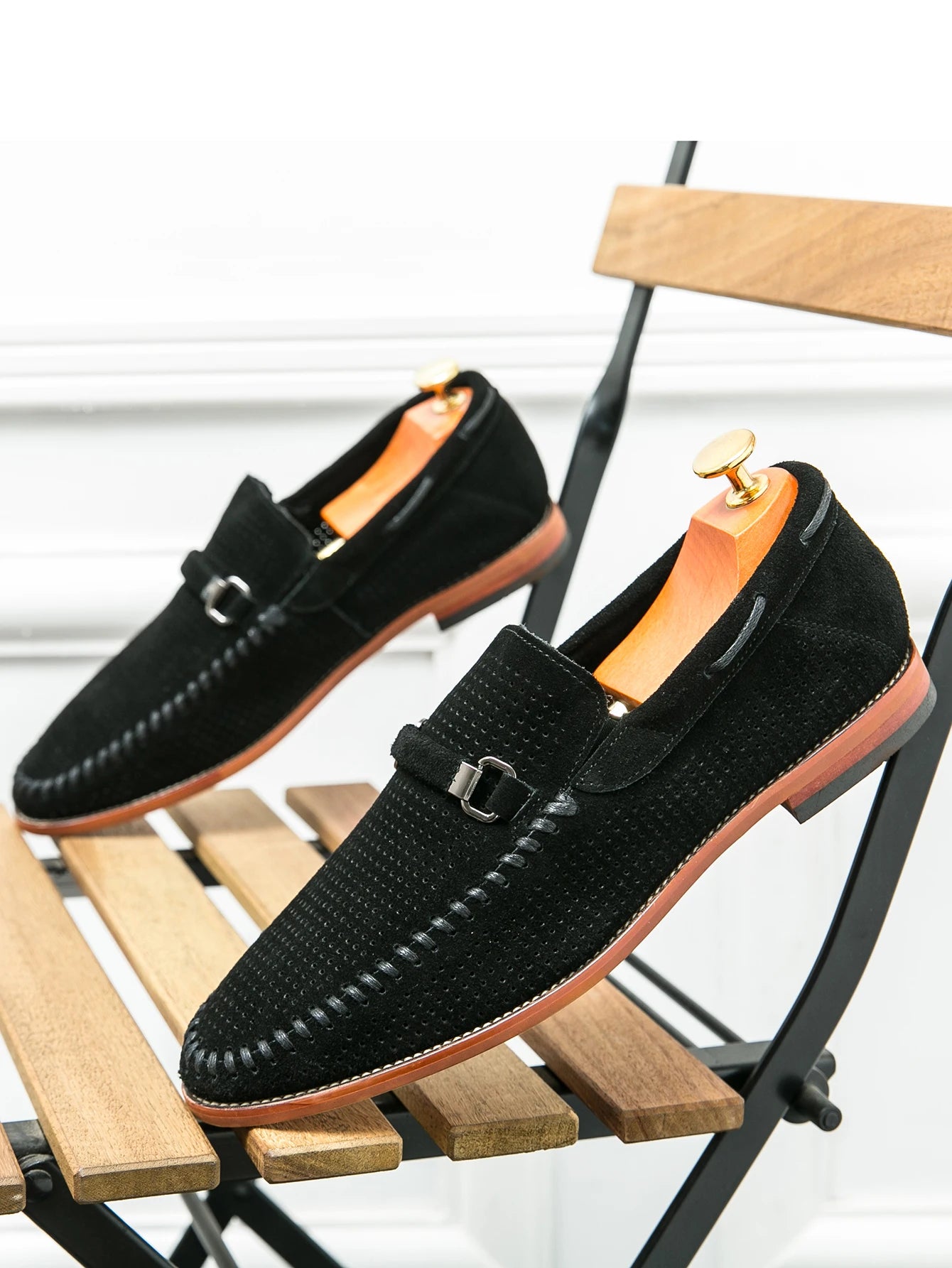 "Sole di Capri" – Perforated Leather Casual Shoes By Enzo Bellari®
