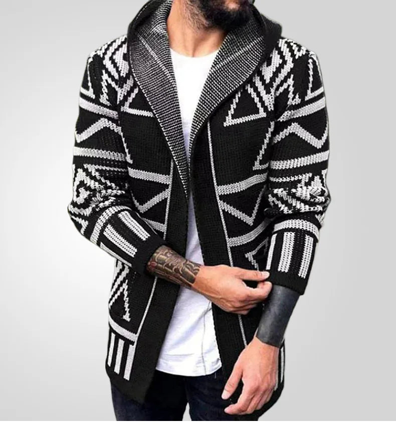 "Maglia Aperta" – Hooded Stitch Cardigan By Enzo Bellari®