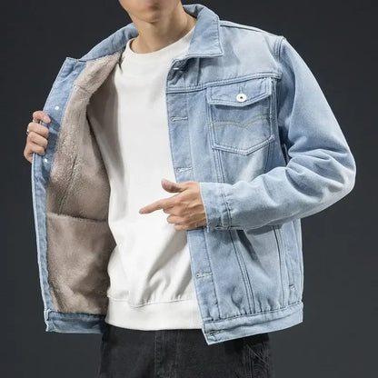 "Pelliccia Blu" – Fleece Denim Jacket By Enzo Bellari®