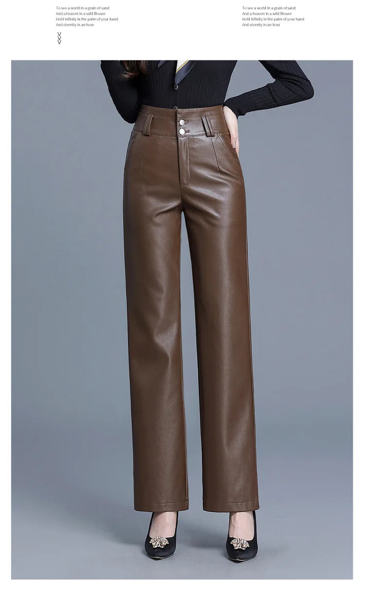 "Cintura Nera" – High Waist PU Pants By Enzo Bellari®