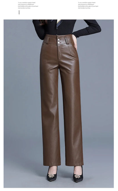 "Cintura Nera" – High Waist PU Pants By Enzo Bellari®