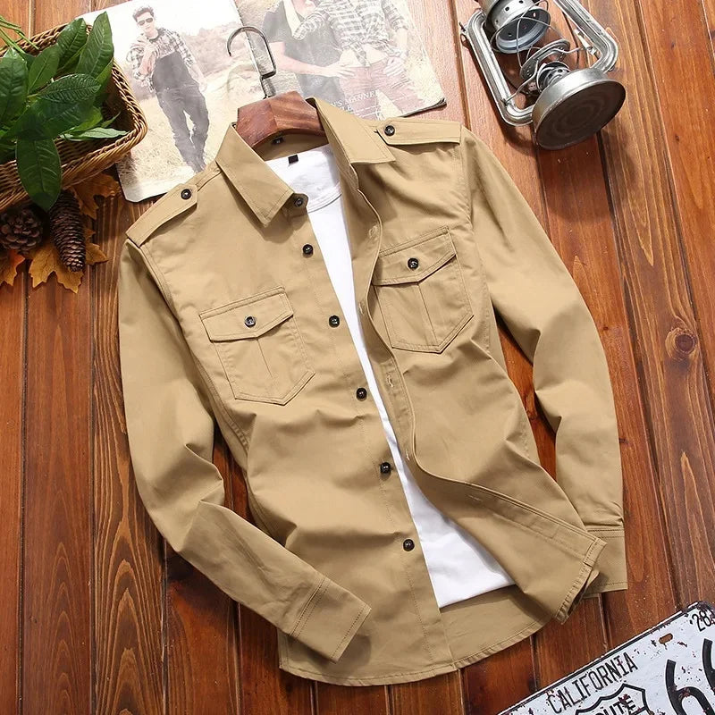"Il Militare" – Cotton Military Shirt By Enzo Bellari®