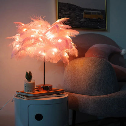 "Luce Leggera" – LED Feather Table Lamp By Enzo Bellari®