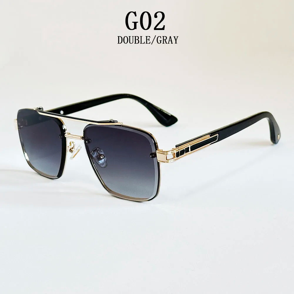 "Oro di Mare" – Luxury Square Rimless Sunglasses By Enzo Bellari®