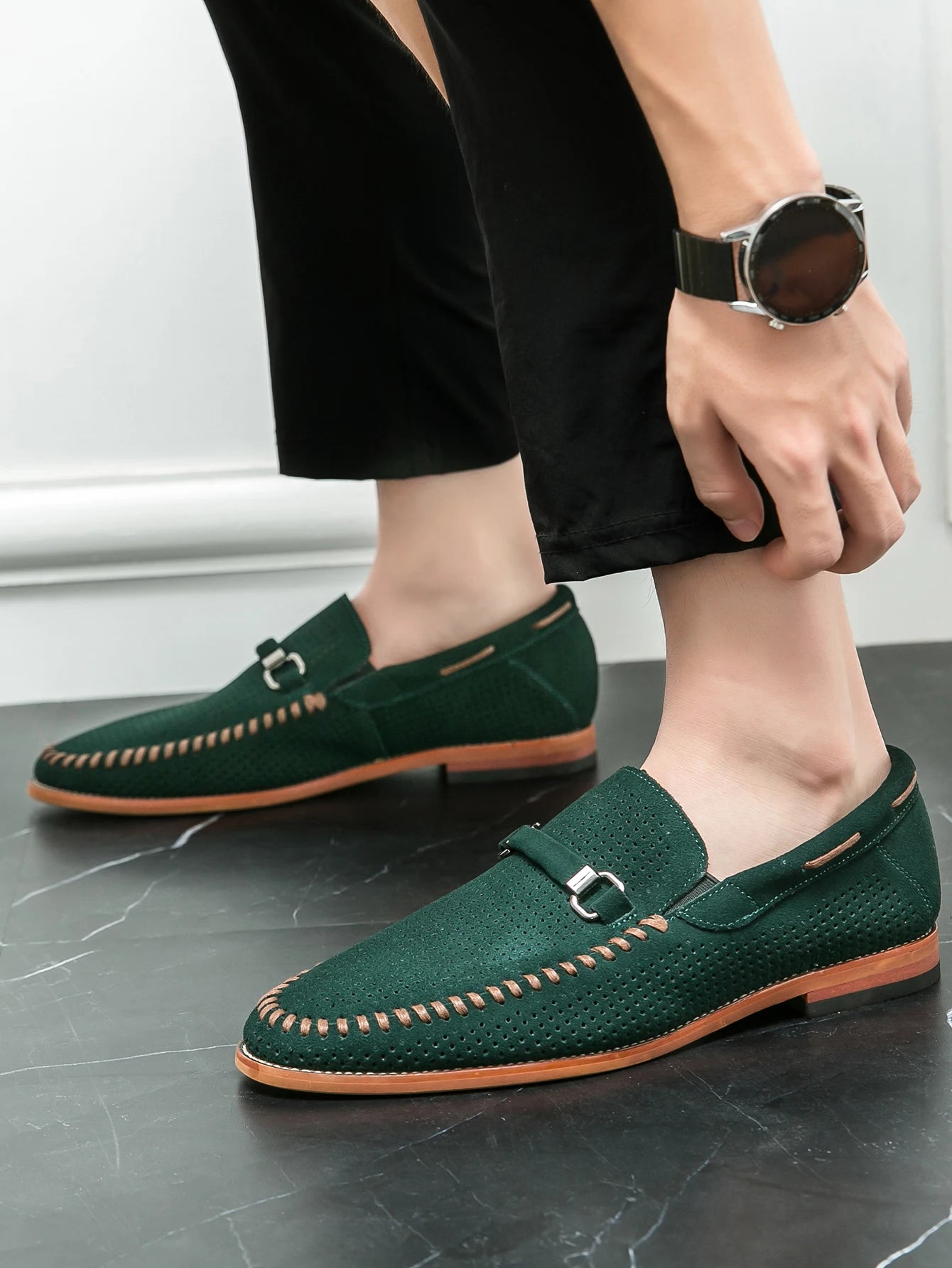 "Sole di Capri" – Perforated Leather Casual Shoes By Enzo Bellari®