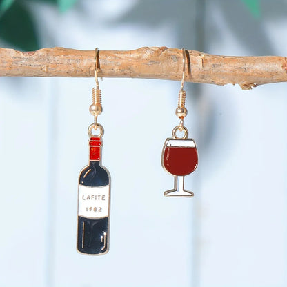 "Vino Rosso" – Asymmetric Bottle Earrings By Enzo Bellari®