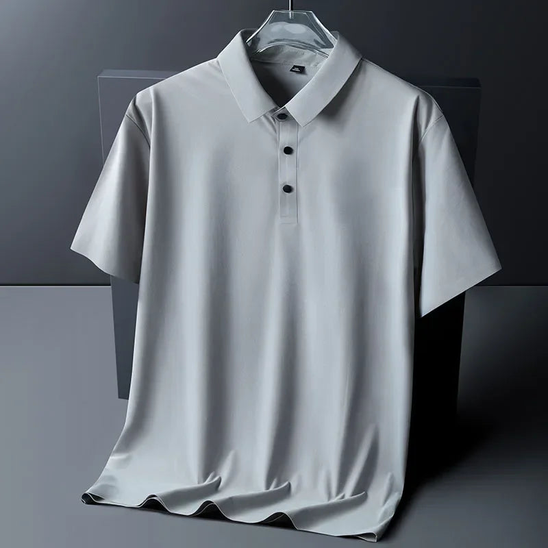 "Gelo Liscio" – Ice Silk Polo Shirt By Enzo Bellari®