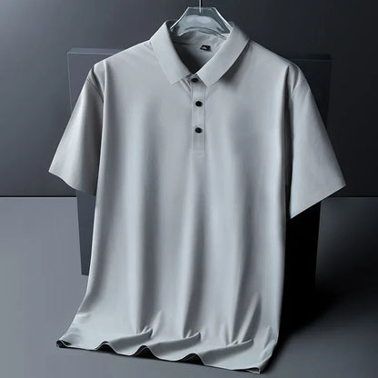 "Gelo Liscio" – Ice Silk Polo Shirt By Enzo Bellari®