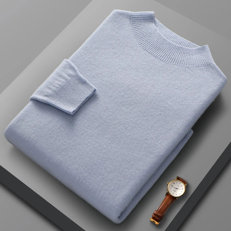 "Luce di Mare" – Wool High Neck Pullover By Enzo Bellari®