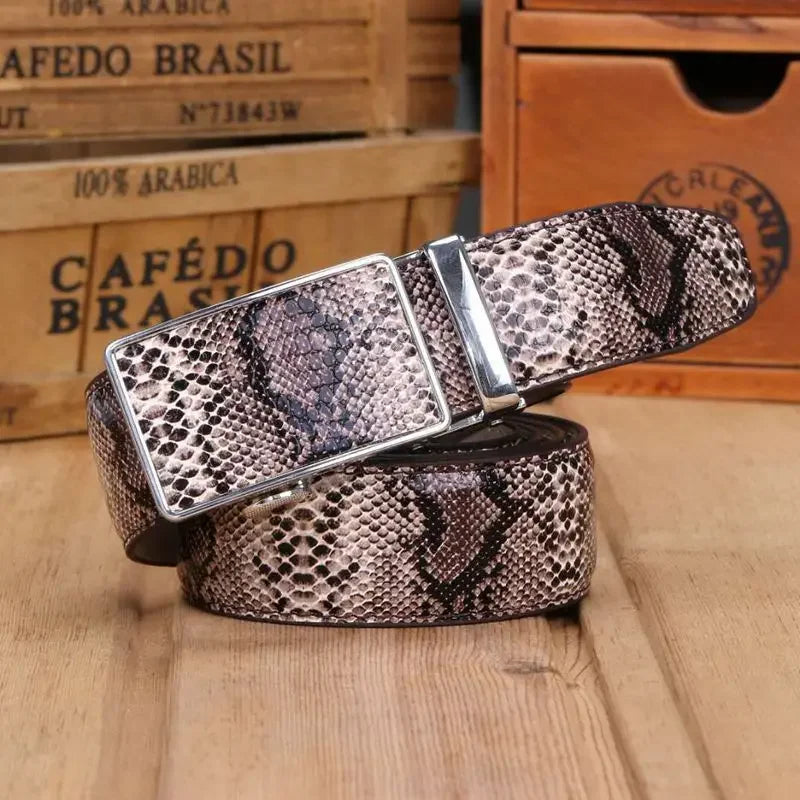 "Luce di Mare" – Snake Leather Automatic Belt By Enzo Bellari®