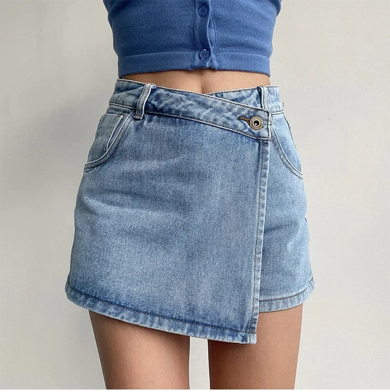 "Linea Alta" – Slimming Denim Skirt By Enzo Bellari®