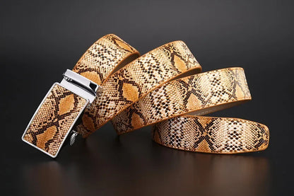 "Luce di Mare" – Snake Leather Automatic Belt By Enzo Bellari®