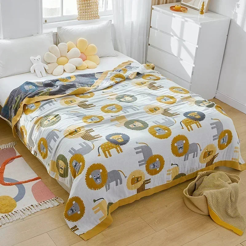 "Vento Lieve" – Cotton Gauze Throw Blanket By Enzo Bellari®