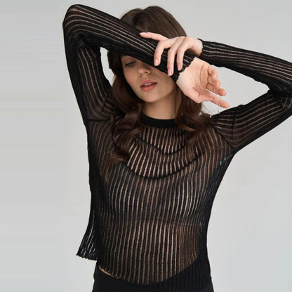 "Onda di Seta" – Ribbed Knit Pullover By Enzo Bellari®