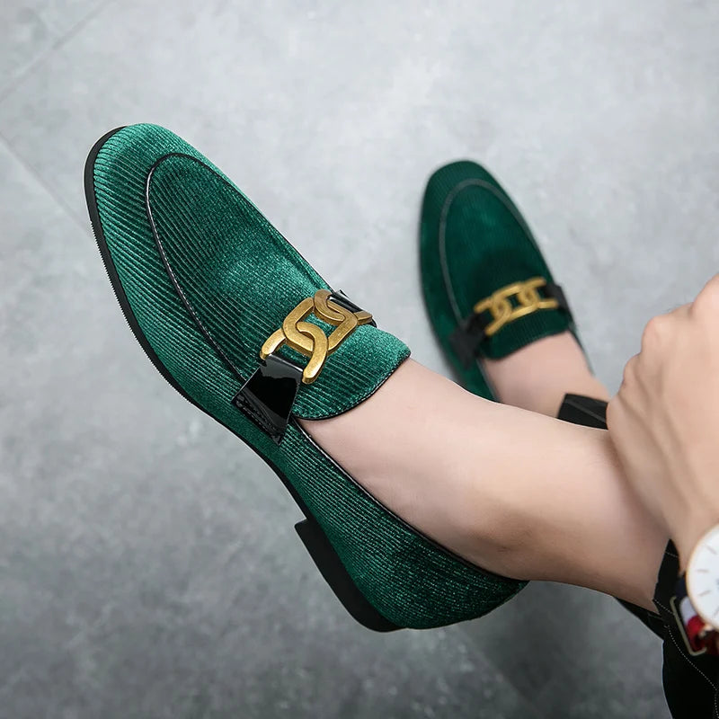 "Verde Lusso" – Green Leather Loafers By Enzo Bellari®