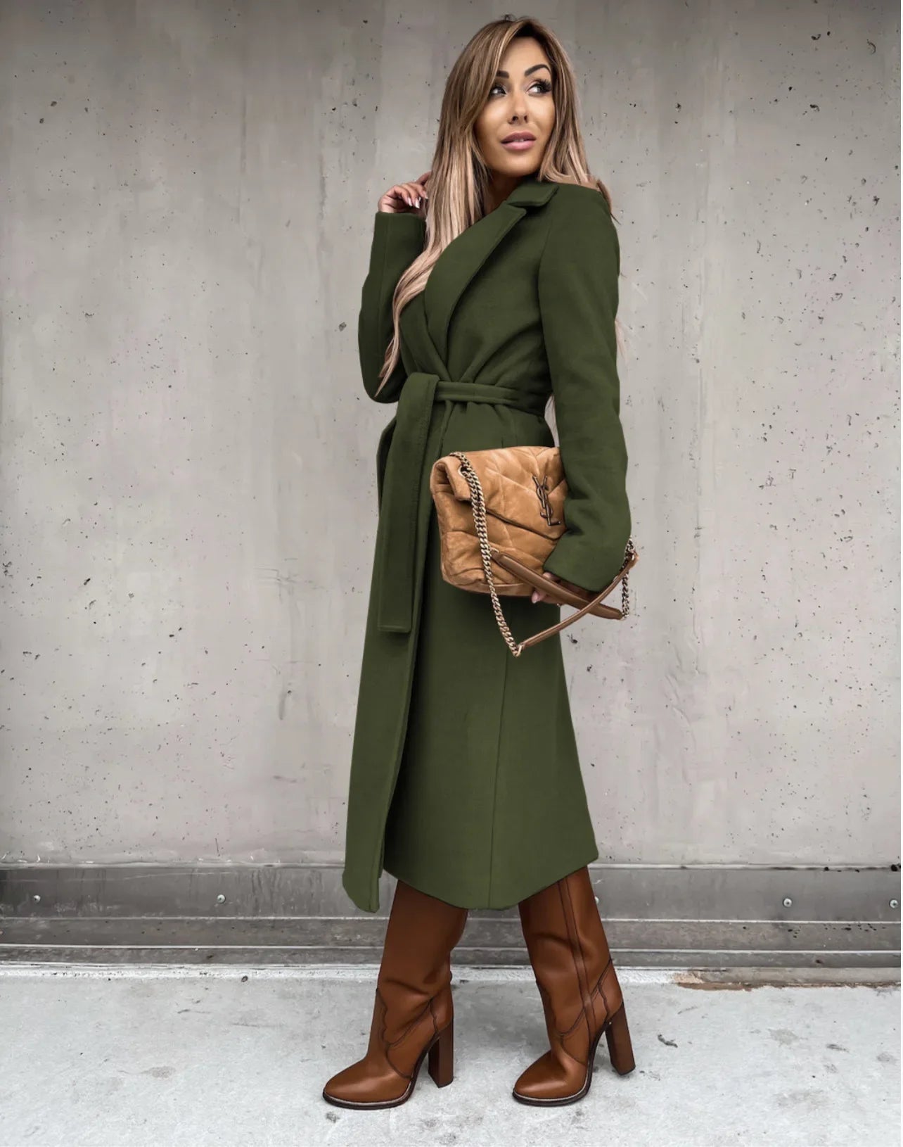 "Sole di Capri" – V-Neck Woolen Overcoat By Enzo Bellari®