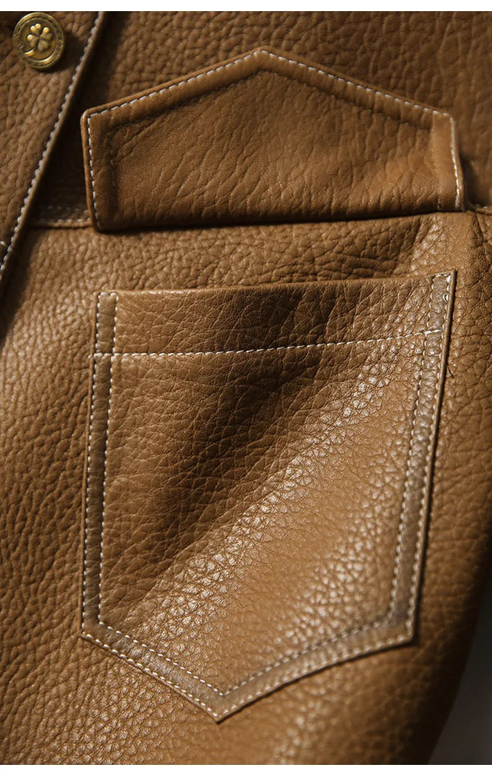 "Autunno Lucido" – Faux Leather Jacket By Enzo Bellari®
