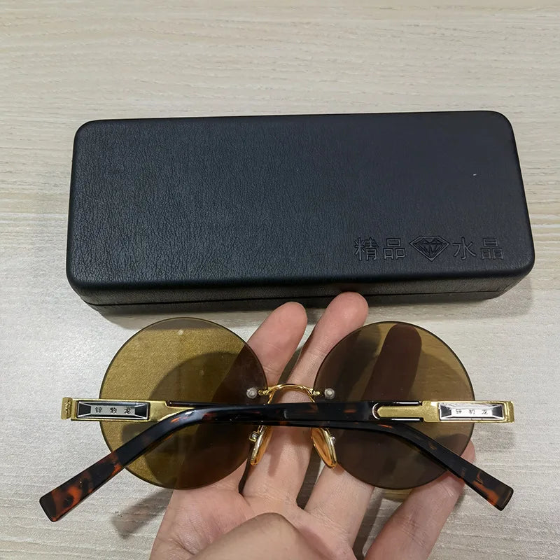 "Cristallo Puro" – Rimless Round Sunglasses By Enzo Bellari®