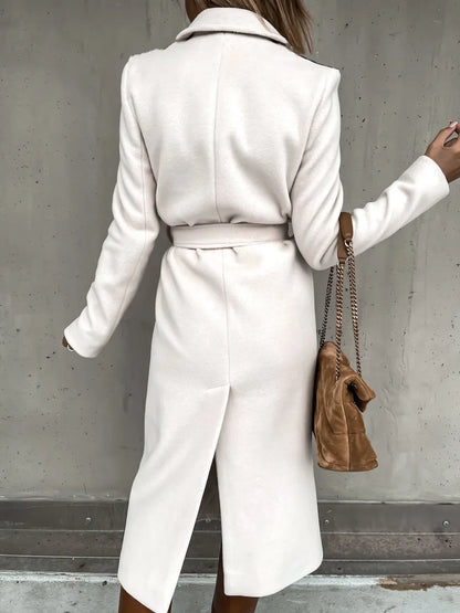 "Sole di Capri" – V-Neck Woolen Overcoat By Enzo Bellari®