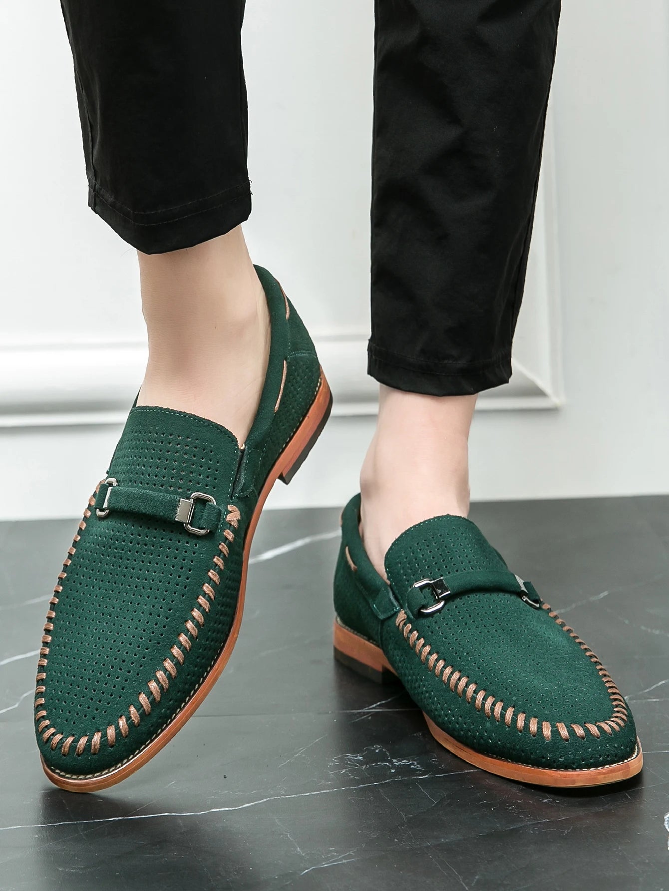 "Sole di Capri" – Perforated Leather Casual Shoes By Enzo Bellari®