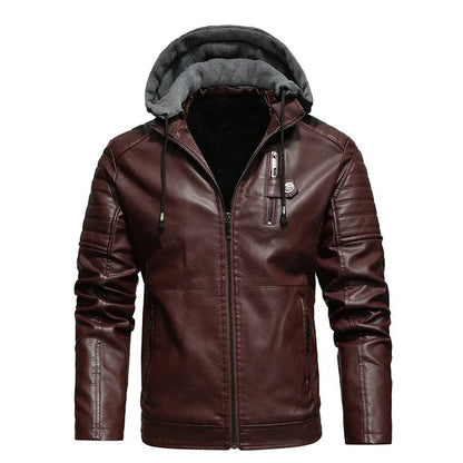 "Pelle Fredda" – Hooded Leather Jacket By Enzo Bellari®
