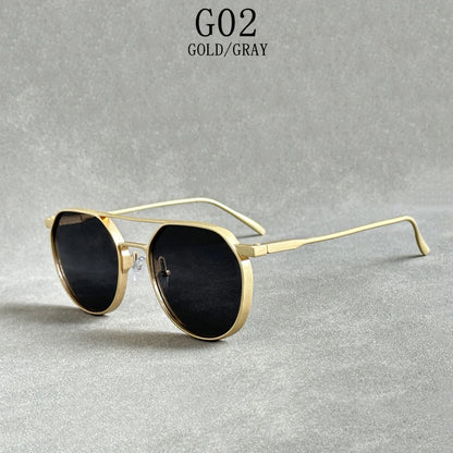 "Luna Dorata" – Oval Steampunk Sunglasses By Enzo Bellari®