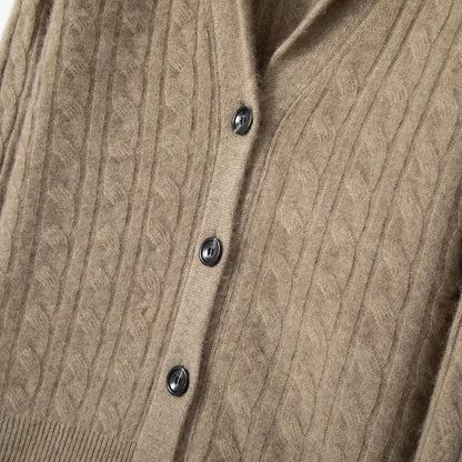 "Nodo Classico" – Knitted V-Neck Cardigan By Enzo Bellari®