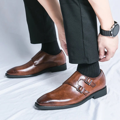 "Fior di Vento" – Classic Monk Leather ShoesBy Enzo Bellari®