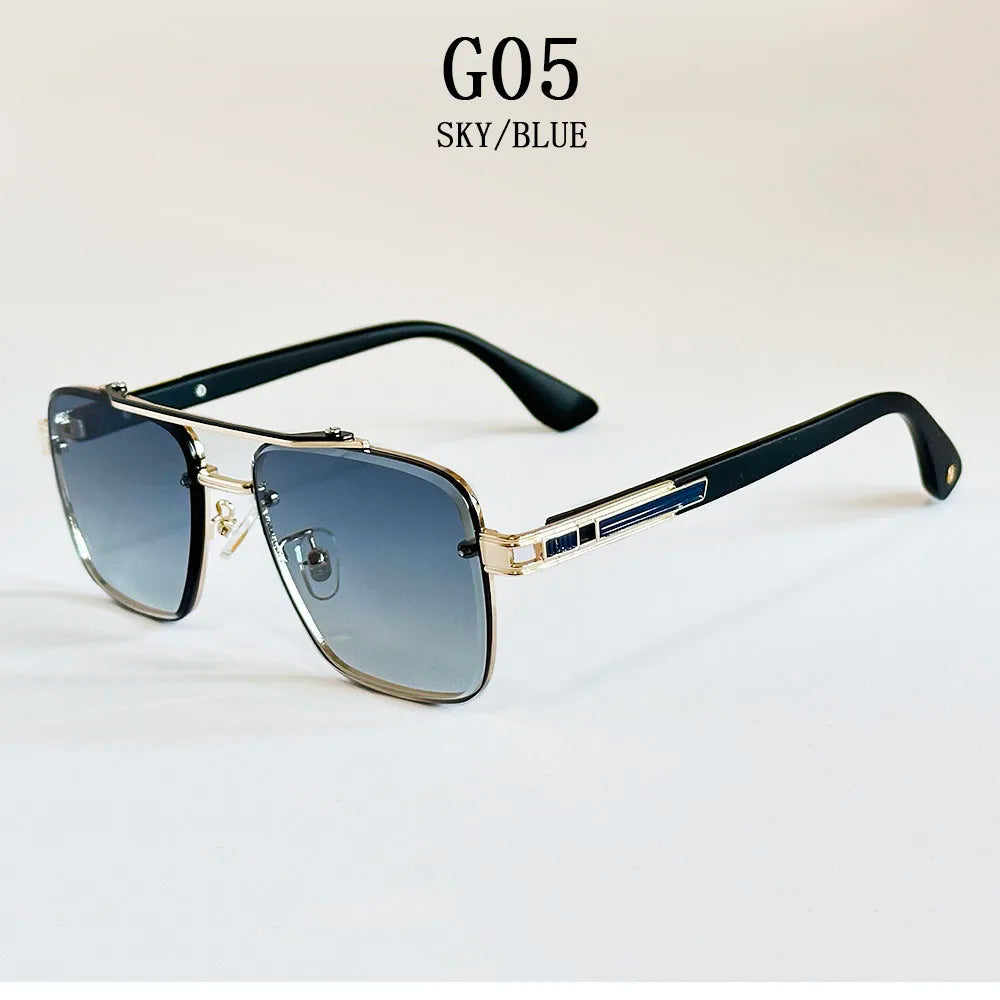 "Oro di Mare" – Luxury Square Rimless Sunglasses By Enzo Bellari®