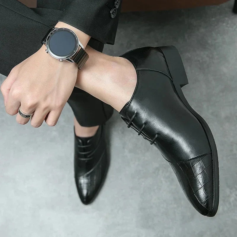 "Eleganza Nobile" – Leather Derby Shoes By Enzo Bellari®