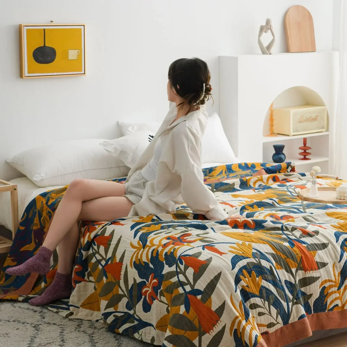 "Vento Lieve" – Cotton Gauze Throw Blanket By Enzo Bellari®
