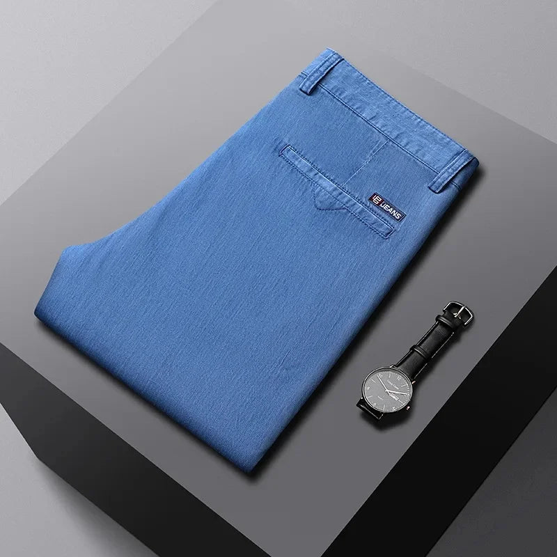 "Denim Estivo" – High-Waist Denim Trousers By Enzo Bellari®