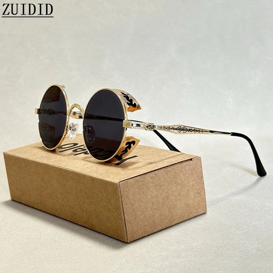 "Occhio Vapore" – Steampunk Round Sunglasses By Enzo Bellari®