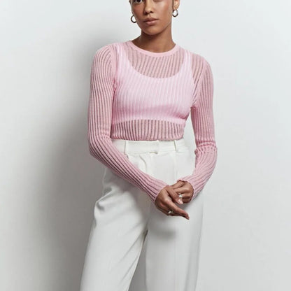 "Onda di Seta" – Ribbed Knit Pullover By Enzo Bellari®