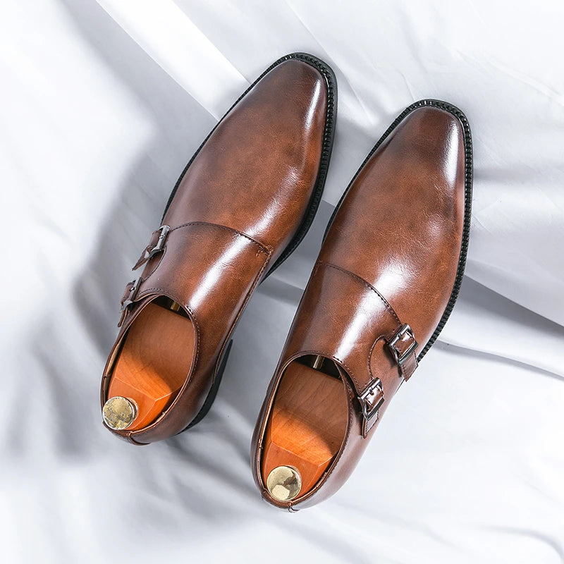 "Fior di Vento" – Classic Monk Leather ShoesBy Enzo Bellari®