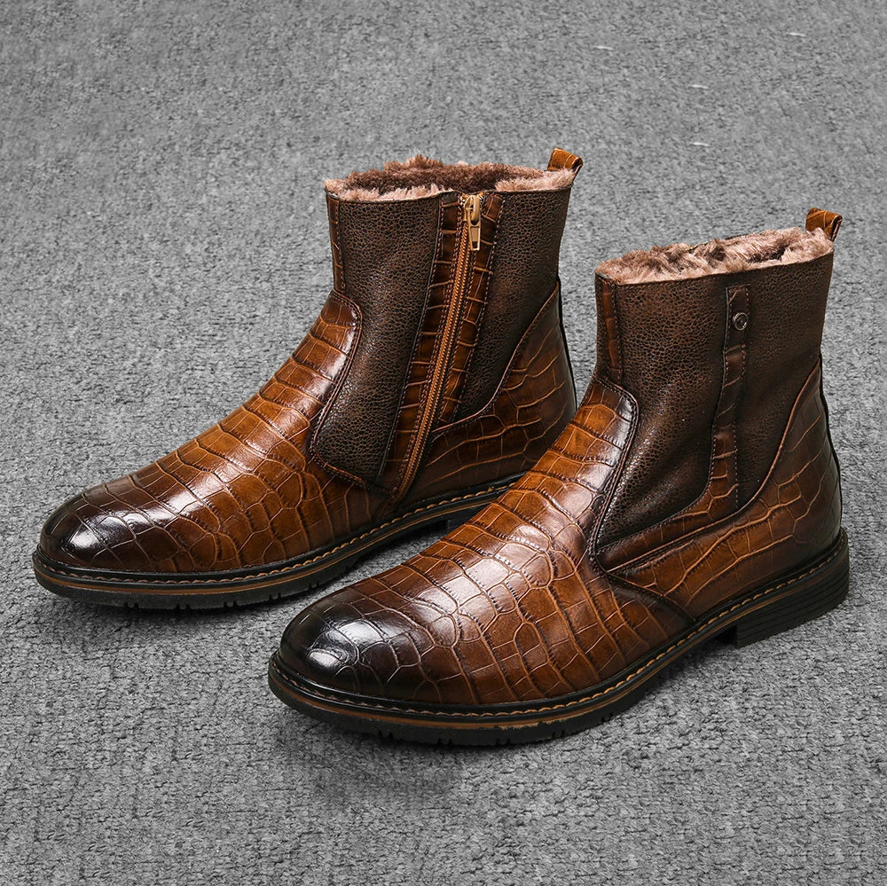 "Neve Forte" – Leather Winter Boots By Enzo Bellari®