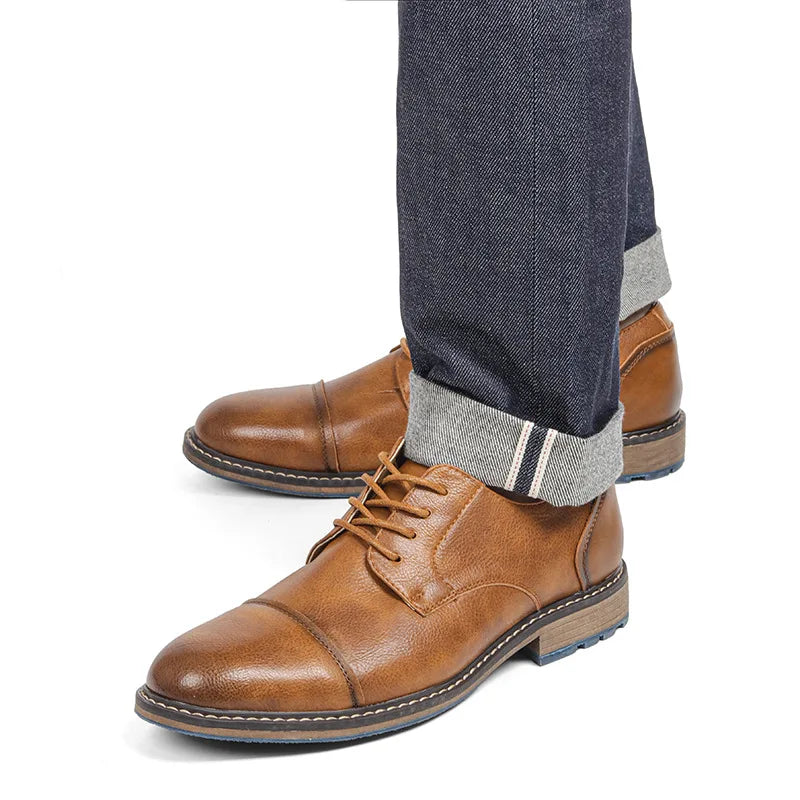 "Epoca Dorata" – Brogue Leather Oxfords By Enzo Bellari®