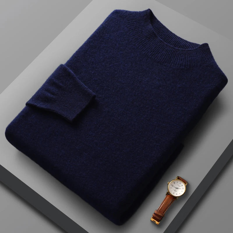 "Luce di Mare" – Wool High Neck Pullover By Enzo Bellari®