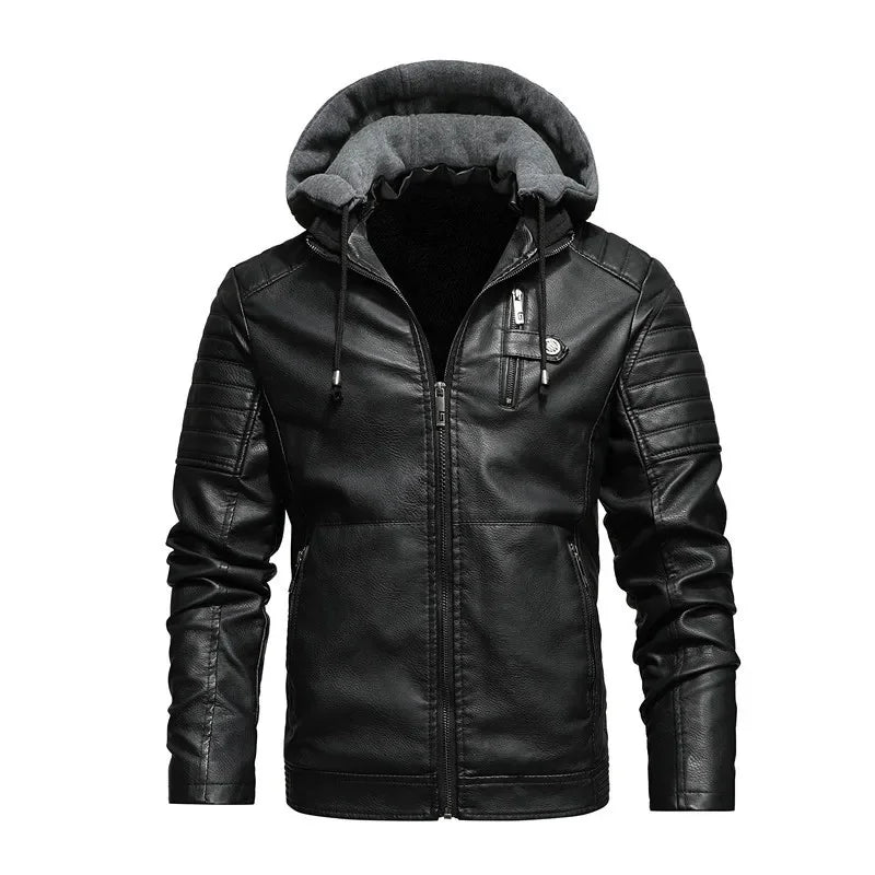 "Pelle Fredda" – Hooded Leather Jacket By Enzo Bellari®